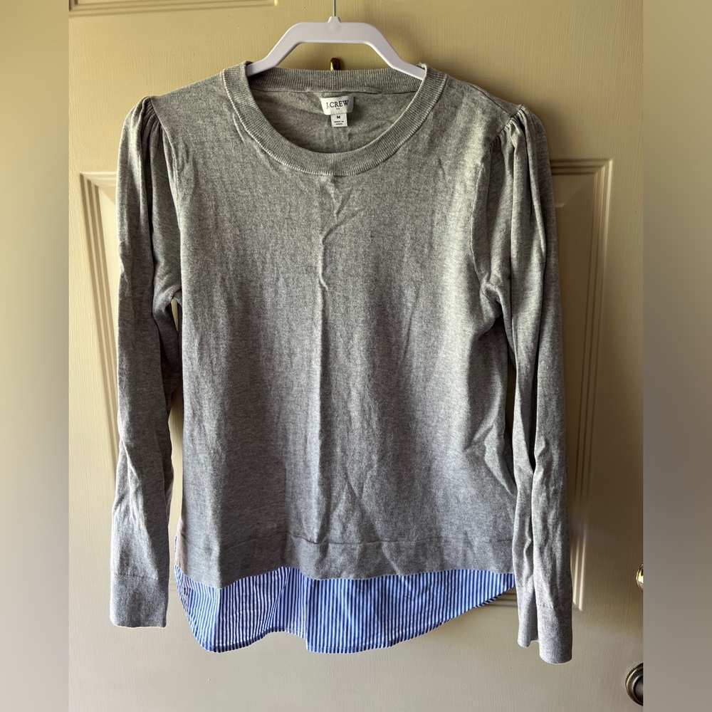 J.Crew lightweight sweater. With attached shirt tail. Excellent condition.